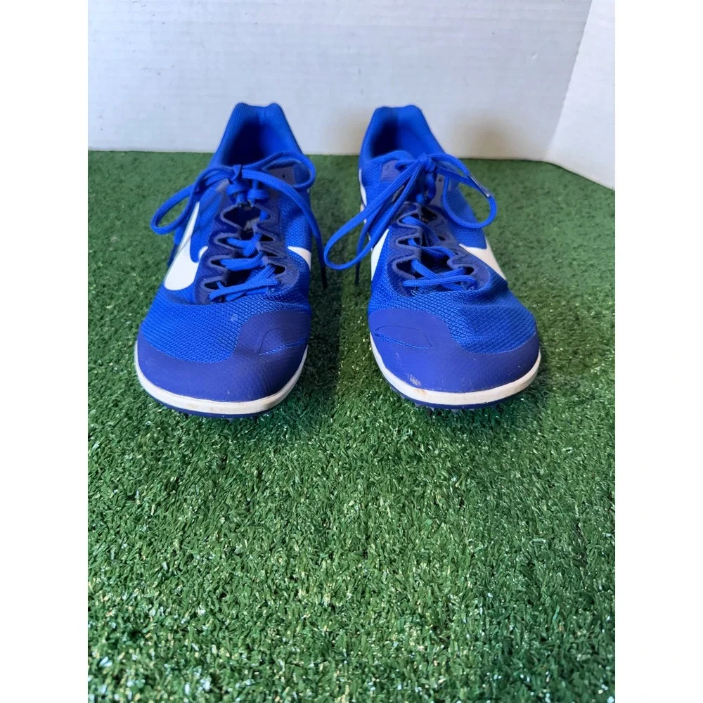 Nike Zoom Rival D 10 Track Spikes‎ size 11.5 Blue White Men Running Shoes